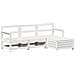 Set Salotto Da Giardino 4 Pz Bianco In Legno Massello Di Pino - Foto miniatura 2