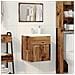 Mobile Da Bagno Legno Antico 41x38,5x46 Cm In Truciolato - Foto miniatura 3