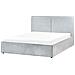 Letto Contenitore Ciniglia Moissac 160 X 200 Cm Azzurro - Foto miniatura 2