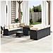 Set di divani da giardino  11 pezzi con cuscini in polyrattan nero e acacia, Divano da giardino  2 posti con spazio di stoccaggio e cuscini in polyrattan nero, Set da pranzo giardino  3 pezzi con cuscini in polyrattan nero e acacia - Foto miniatura 2
