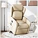 Poltrona Alzapersona Massaggiante Reclinabile Crema in Tessuto - Foto miniatura 2