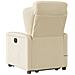 Poltrona Alzapersona Massaggiante Reclinabile Crema in Tessuto - Foto miniatura 7