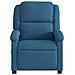Poltrona Massaggiante Reclinabile Elettrica Blu in Velluto - Foto miniatura 8