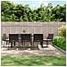 Set Pranzo da Giardino 9 pz con Cuscini in Polyrattan e Acciaio - Foto miniatura 2