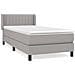 Giroletto a Molle con Materasso Grigio Chiaro100x200 cm Tessuto - Foto miniatura 1