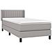 Giroletto a Molle con Materasso Grigio Chiaro100x200 cm Tessuto - Foto miniatura 3