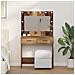 Tolette con Luci LED Legno Antico 78,5x41x135 cm - Foto miniatura 2
