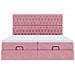 Struttura Letto Pouf con Materassi Rosa 200x200 cm Velluto - Foto miniatura 7