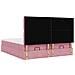 Struttura Letto Pouf con Materassi Rosa 200x200 cm Velluto - Foto miniatura 9