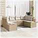 Set Divano da Giardino 6 pcs beige e panna 234 x 154 x 85 cm - Foto miniatura 2
