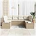 Set Divano da Giardino 6 pcs beige e panna 234 x 154 x 85 cm - Foto miniatura 3
