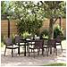 Set da Pranzo per Giardino 7 pcs Marrone Poly Rattan - Foto miniatura 2