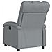 Poltrona reclinabile in tessuto grigio chiaro - Foto miniatura 5