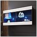 Komodee Tivoli Horizontal 100 Vetrina Sospesa, Nero/bianco, Illuminazione Led Blu, Larghezza 100 Cm X Altezza 50 Cm X Profondità 29 Cm, Per Soggiorno, Sala Da Pranzo - Foto miniatura 1