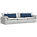 Cuscini da Divano 2 pcs Blu 120 x 40 cm Tessuto - Foto miniatura 3