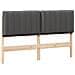 Testiera imbottita Marrone e grigio scuro 160 cm Pino massello - Foto miniatura 1