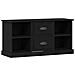 Mobile TV Rovere Nero 99,5 x 35,5 x 48 cm Legno multistrato - Foto miniatura 1