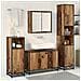 Set di mobili per il bagno con lo scaffale 3 pcs Legno vecchio - Foto miniatura 4