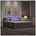 Letto con luci a strisce a LED Talpa 200 x 200 cm Tessuto - Foto miniatura 6