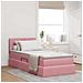 Letto con Contenitore con materasso Rosa 90 x 200 cm Velluto - Foto miniatura 2