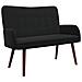Sofa a Due Posti Nero 115 x 61 x 87 cm Velluto - Foto miniatura 1
