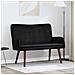 Sofa a Due Posti Nero 115 x 61 x 87 cm Velluto - Foto miniatura 2