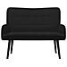 Sofa a Due Posti Nero 115 x 61 x 87 cm Velluto - Foto miniatura 4
