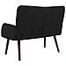 Sofa a Due Posti Nero 115 x 61 x 87 cm Velluto - Foto miniatura 6