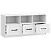 Mobile TV Bianco Lucido 102 x 34,5 x 47 cm Legno ingegnerizzato - Foto miniatura 3