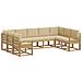 Set di divani da esterno con cuscino 9 pcs Bianco e Beige - Foto miniatura 1