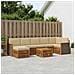 Set di divani da esterno con cuscino 7 pcs Naturale - Foto miniatura 2