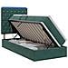 Letto con contenitore LED e materasso Verde Scuro 100 x 200 cm - Foto miniatura 1