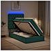 Letto con contenitore LED e materasso Verde Scuro 100 x 200 cm - Foto miniatura 4