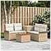 Set di divani 6 pz 4-Numero di posti Beige e Bianco Crema - Foto miniatura 7