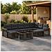 Set Divano da Giardino 10 pz Grigio e Grigio Scuro polyrattan - Foto miniatura 6