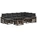 Set Divano da Giardino 10 pz Grigio e Grigio Scuro polyrattan - Foto miniatura 1
