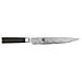 Coltello Trinciante Stretto Cm 23 Linea Shun Classic Di Kai In Acciaio Damasco Con Manico In Legno Pakka - Foto miniatura 1