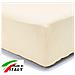 Lenzuolo Di Sotto Letto Matrimoniale Maxi Cotone Con Angoli Ed Elastico Tinta Unita Colore Panna - Foto miniatura 1