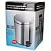 Pattumiera A Pedale 12 Lt Acciaio Inox + Coperchio Diam. 25cm Casa Ufficio Bagno - Foto miniatura 2