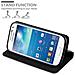 Custodia Compatibile Con Samsung Galaxy S4 Mini In Nero Di Notte - Coperchio Protettiva Con Chiusura Magnetica, Funzione Stand E Tasca Per Le Carte - Foto miniatura 9