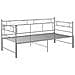 Telaio Divano Letto Estraibile Grigio In Metallo 90x200 Cm - Foto miniatura 3