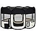 Box per Cani Pieghevole con Borsa Trasporto Nero 145x145x61 cm - Foto miniatura 1