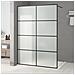 Parete Doccia Walk In Nera 140x195 Cm Vetro Smerigliato Esg - Foto miniatura 1