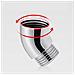 Adattatore Per Soffione Doccia A 135° Silver - Foto miniatura 4
