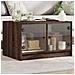 Tavolino Da Salotto Con Ante In Vetro Rovere Marrone 68x50x42cm - Foto miniatura 1