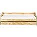 Letto Estraibile Legno Di Pino Luneray 90 X 200 Cm Marrone Chiaro - Foto miniatura 3