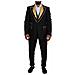 Abito Slim Fit Smoking Fantasia Oro Nero - It46 - S - Foto miniatura 1