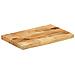 Piano Tavolo 40x20x2,5cm Bordi Vivi Legno Massello Mango Grezzo - Foto miniatura 2