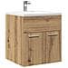 Mobile Lavabo Bagno Artigianale 41x38,5x46 Cm In Truciolato - Foto miniatura 1