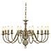 Lusso Casadino -  Candelabro Stile Anticato Bianco 12 Lampadine E14 - Foto miniatura 2